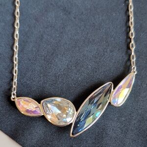 Touchstone Crystal Multi-Gem Silver Chain Necklace